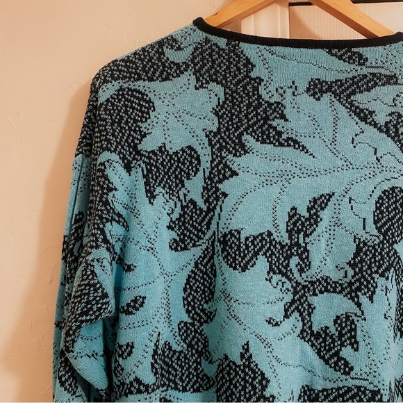 Vintage Alain Manoukian Italian blue knit pullover sweater - Picture 7 of 7